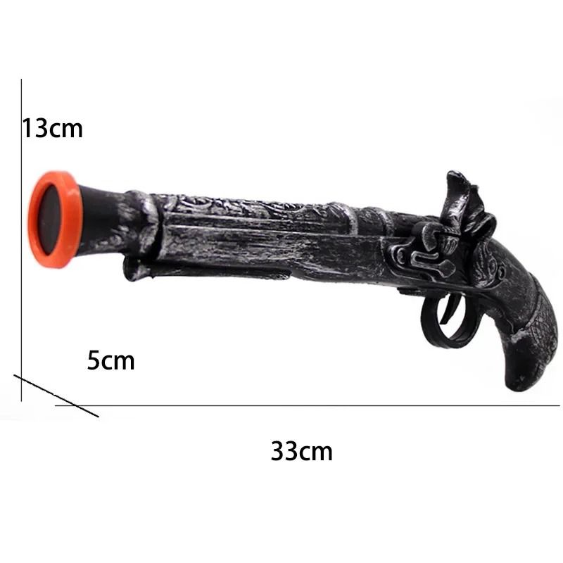 Flintlock Pirate Pistol Prop | Retro Engraved Costume Sidearm | Lightweight ABS Build for Halloween Party Cosplay 4