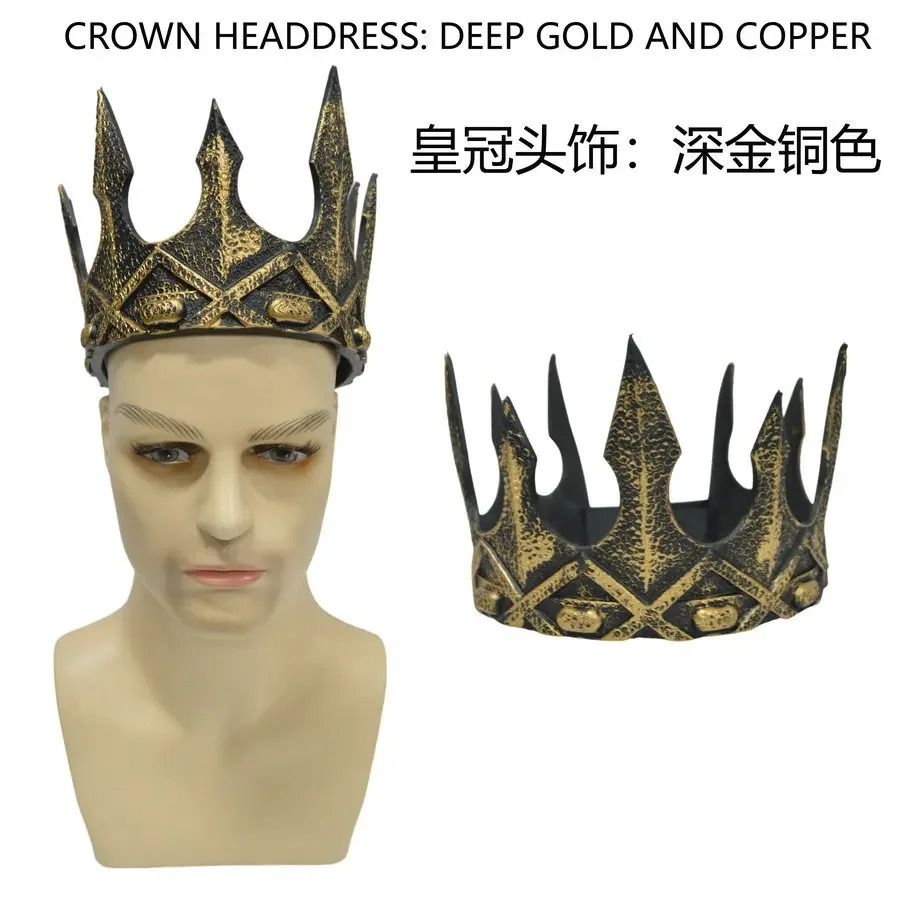 Kids' Baroque Metal Crown | Cosplay Tiara & Royal Ball Prop 8