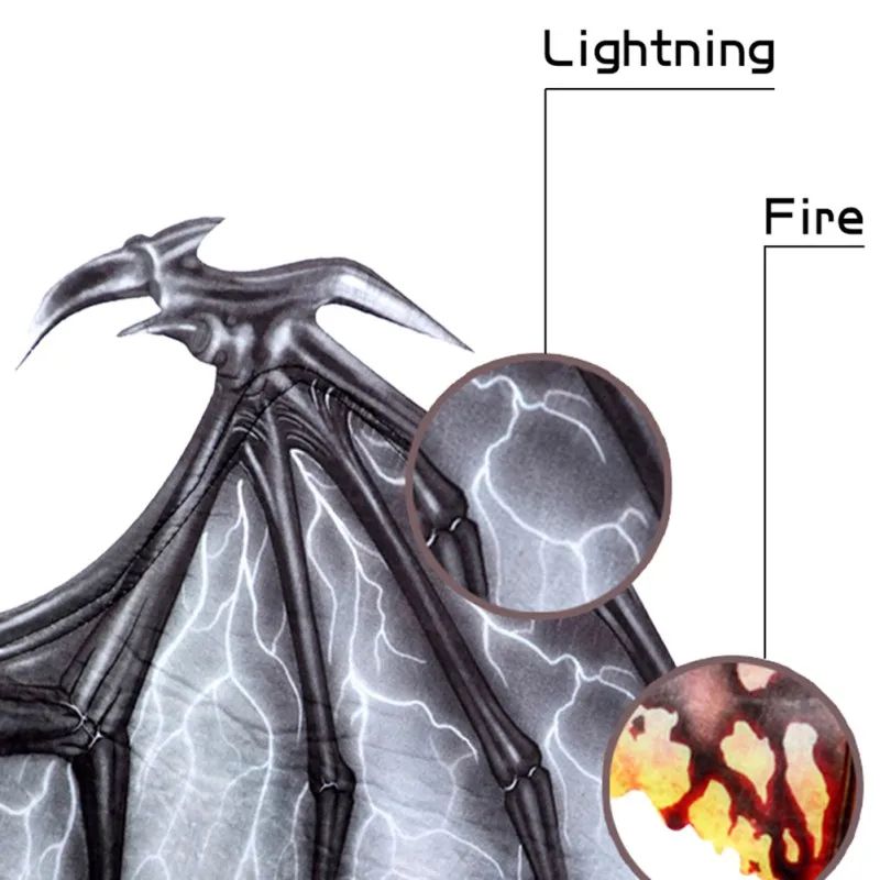 Dragon Wing Costume Accessory | Halloween Cosplay Carnival Party Wings | Lightweight Back-Worn Fantasy Costume Design 9