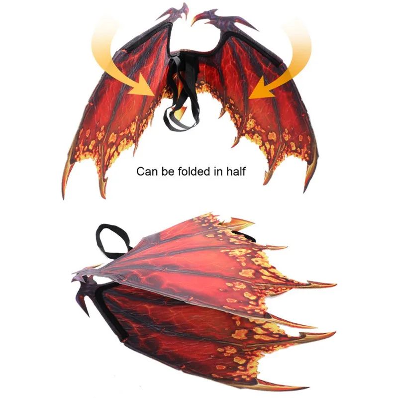 Dragon Wing Costume Accessory | Halloween Cosplay Carnival Party Wings | Lightweight Back-Worn Fantasy Costume Design 11