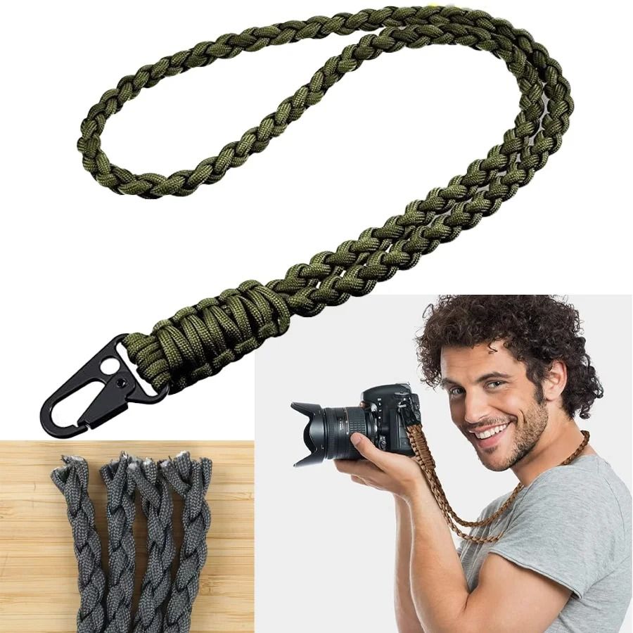 Tactical Paracord Lanyard Keychain | 550 Military-Grade Cord with HK Clips | Neck Carry for Camera, Hiking, Fishing Gear 1