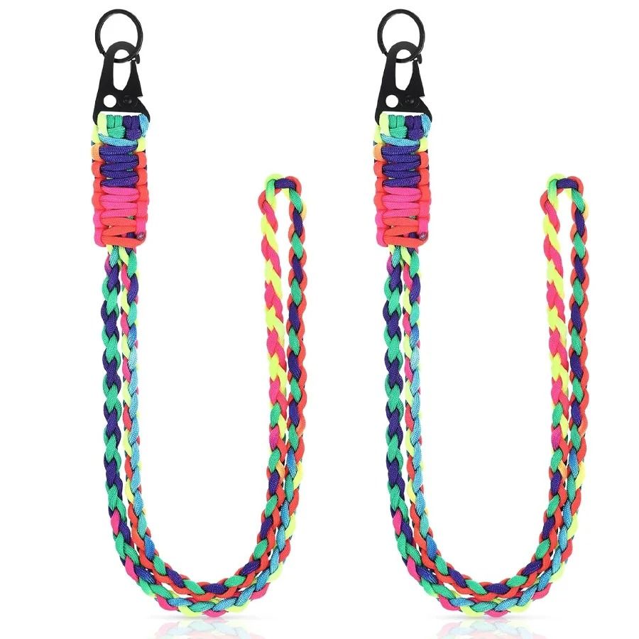 Tactical Paracord Lanyard Keychain | 550 Military-Grade Cord with HK Clips | Neck Carry for Camera, Hiking, Fishing Gear 9