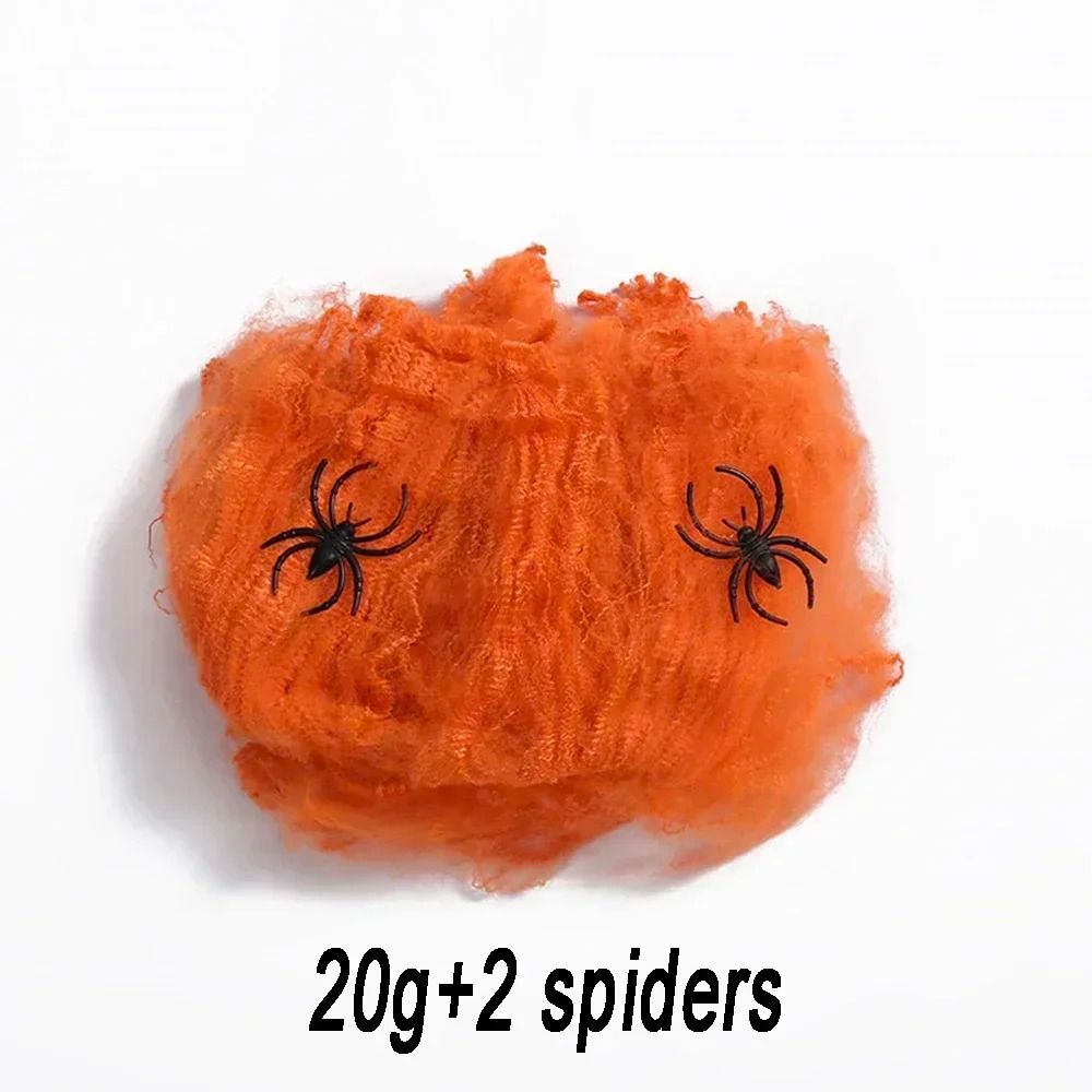 Spider Web Halloween Decoration | Stretchable Cotton Thread Webbing | Covers Large Areas for Instant Spooky Effect 6