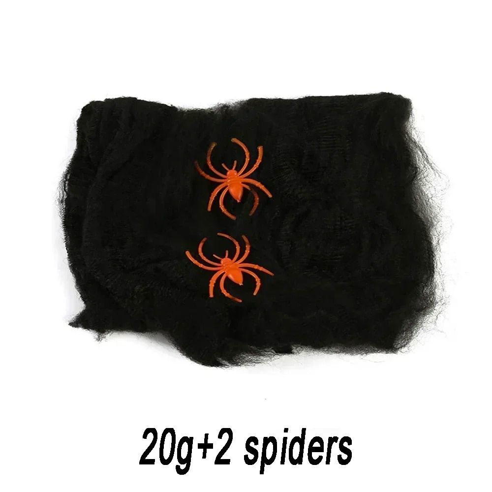 Spider Web Halloween Decoration | Stretchable Cotton Thread Webbing | Covers Large Areas for Instant Spooky Effect 3