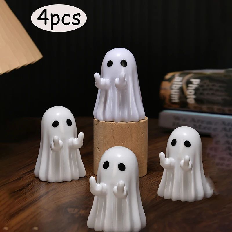 Ghost Figurine Halloween Decoration | Multi-Piece Sets Available | Resin Tabletop Ornament for Desks and Shelves 16