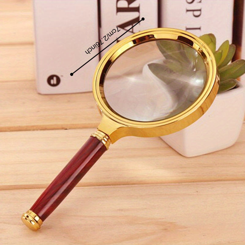 Handheld Magnifying Glass Metal Frame | 50x High-Definition Magnification | Ideal for Reading, Research & Hobby Use 2