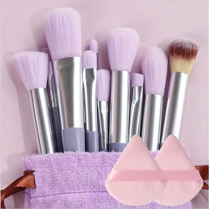 Makeup Brush Set for Women | 13-Piece Kabuki & Blending Brushes | Soft Fluffy Bristles for Flawless Foundation & Eyeshadow 9