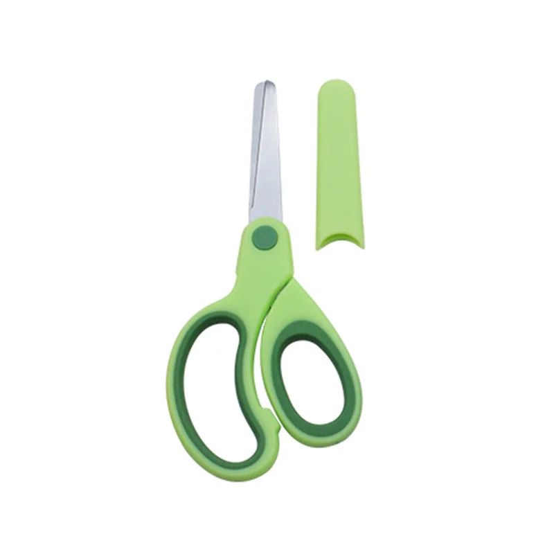 Kids Safety Scissors with Protective Cover | Rounded Tips for Left- and Right-Handed Use | Ergonomic Grip for Safe Cutting 2
