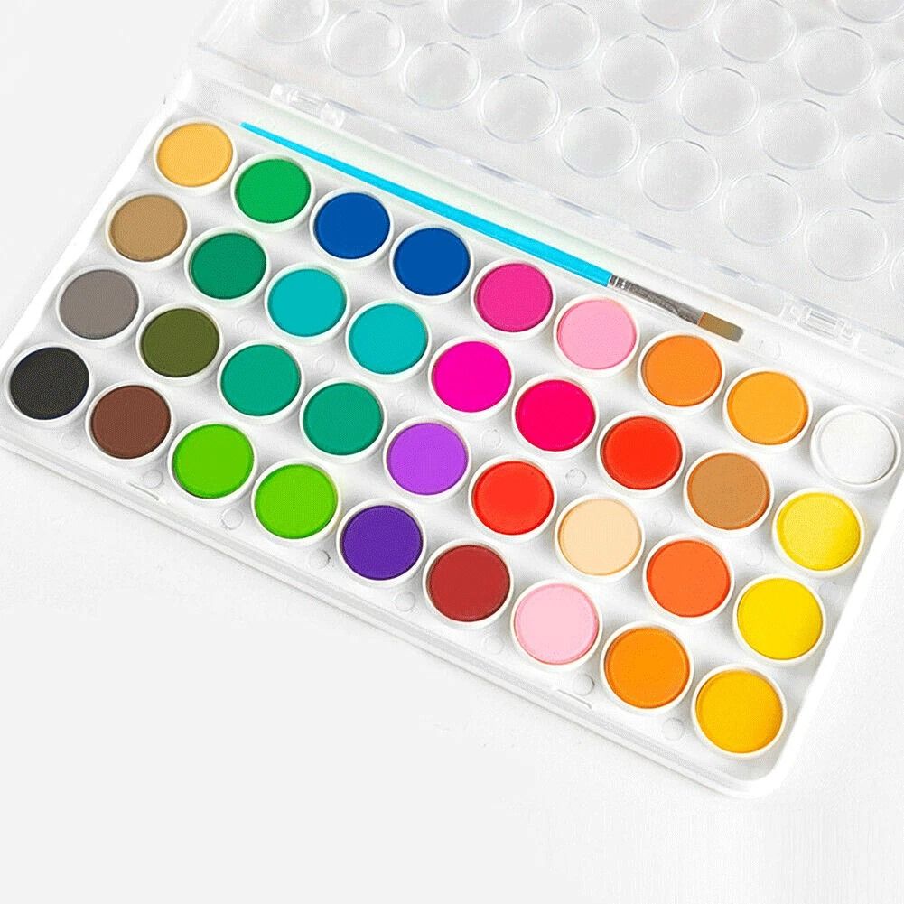 Watercolour Paint Set 36 Colours | 10 Artist Brushes Included | Portable Kit for Beginners & Professionals Alike 9