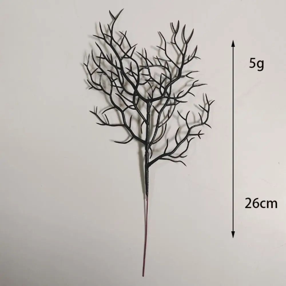 Artificial Dead Branch Decor Set Halloween | 5 Pieces, Antler-Shaped Branches | Non-Fading Matte Black Plastic, Reusable 6
