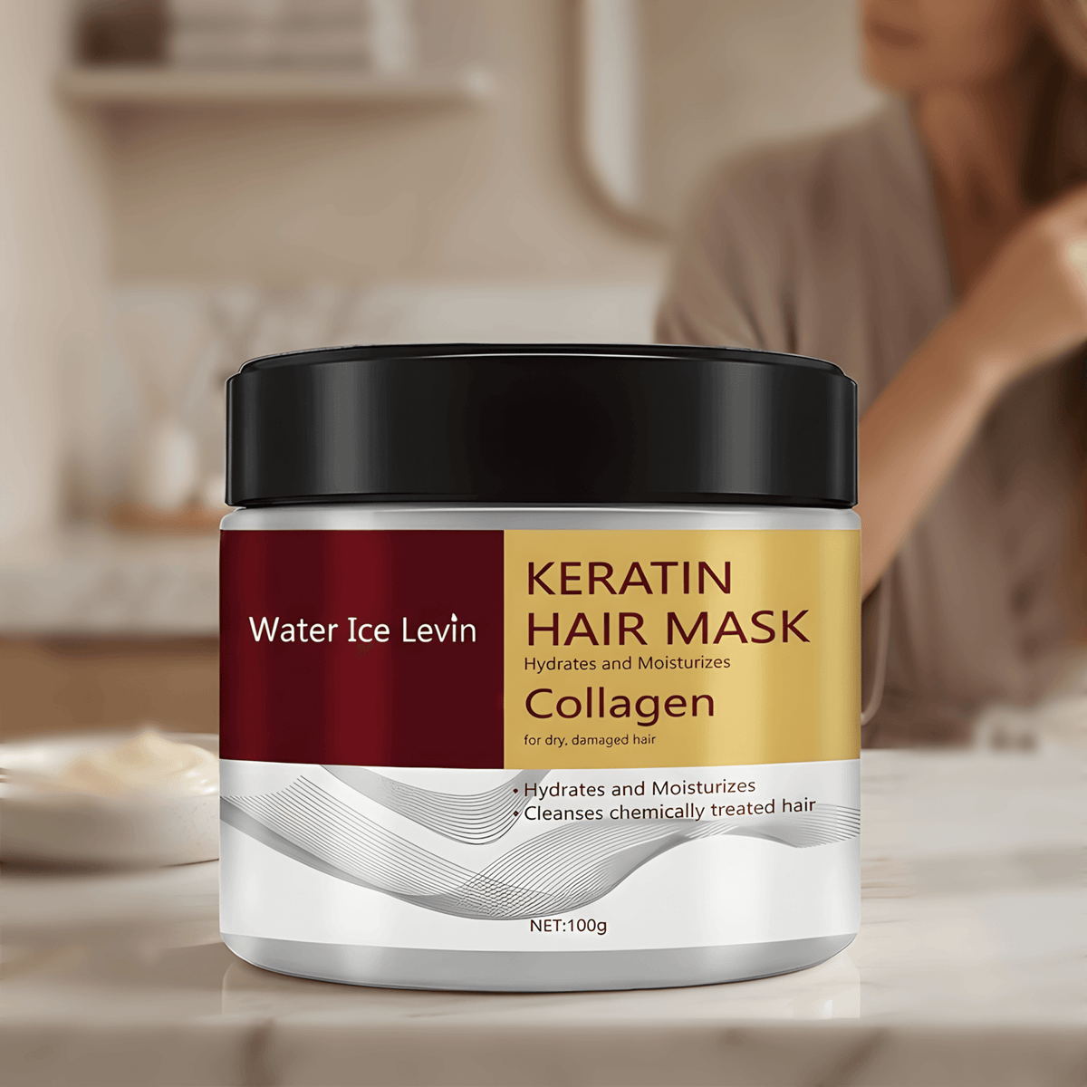 Collagen Keratin Hair Mask for Damaged Hair | 100g Deep Conditioning Treatment | Reduces Frizz, Strengthens Split Ends 1