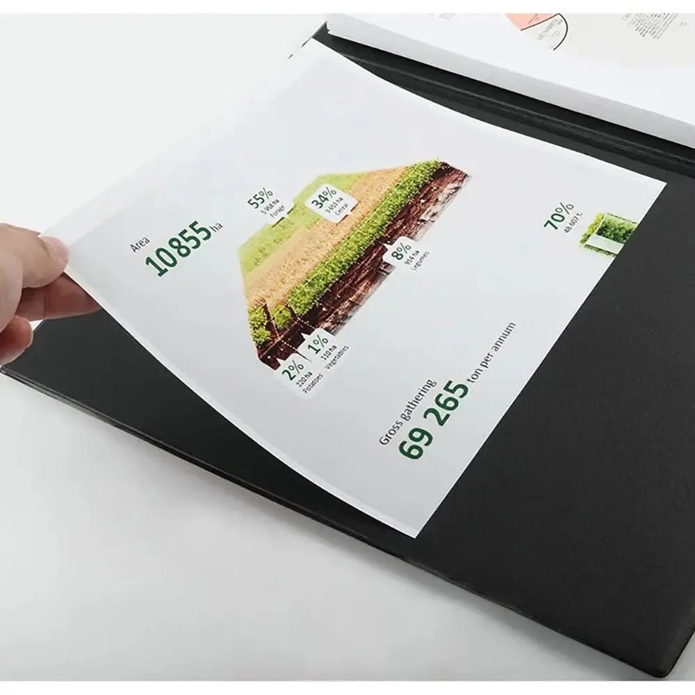 PU Leather Clipboard Folder | A4/A5 Document Organiser with Metal Clip Buckle | Foldable Cover for Meetings and Office Use 2
