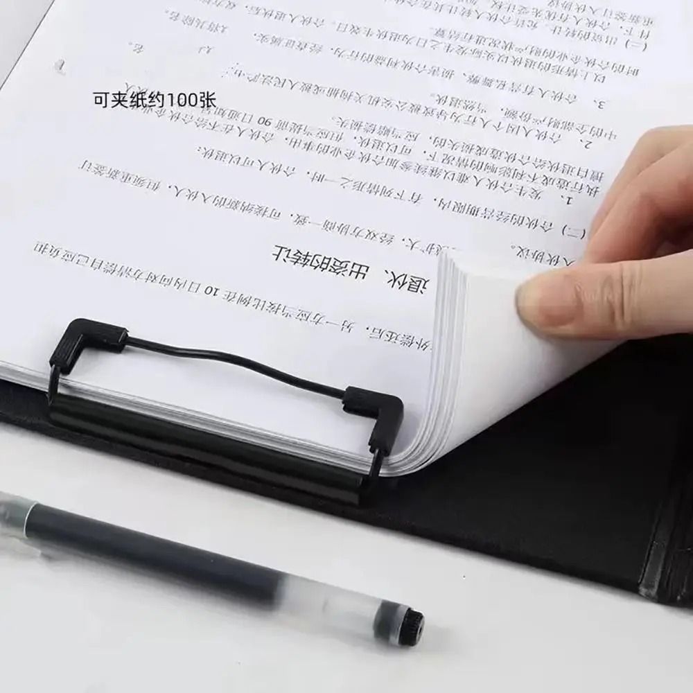 PU Leather Clipboard Folder | A4/A5 Document Organiser with Metal Clip Buckle | Foldable Cover for Meetings and Office Use 5