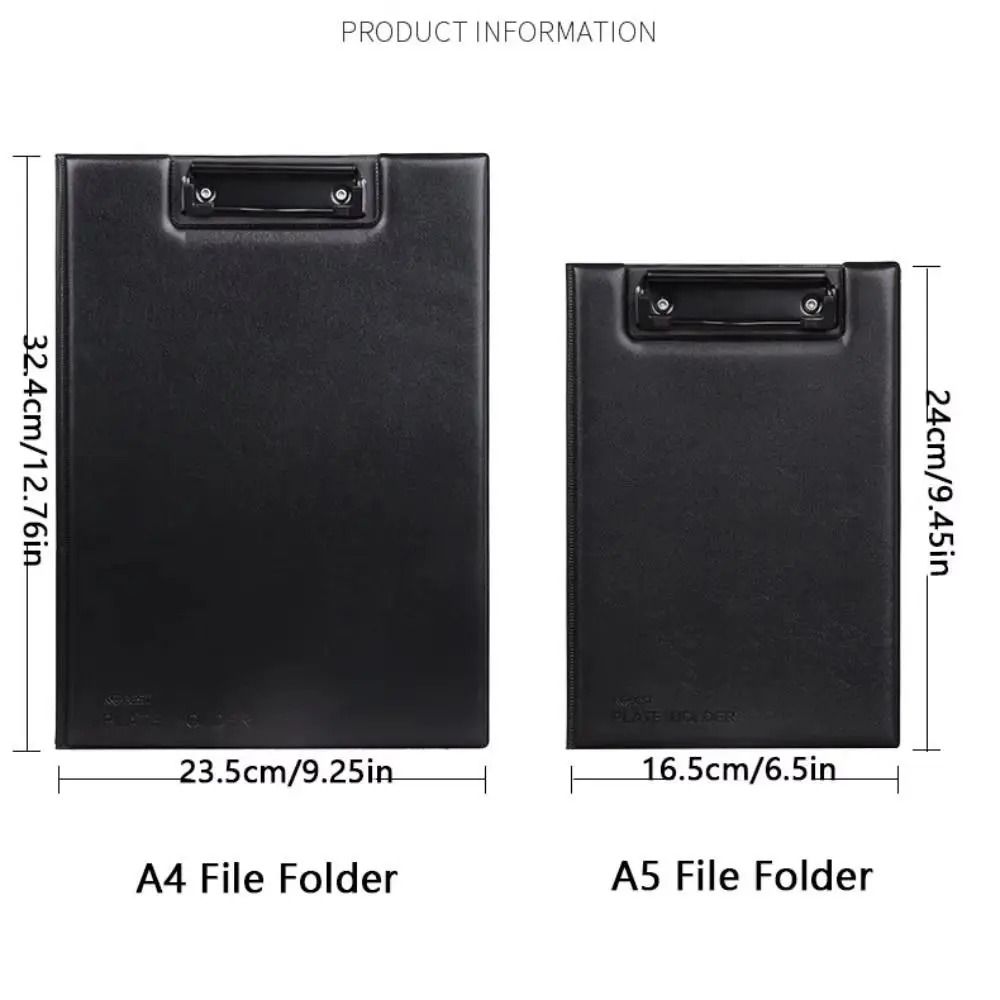 PU Leather Clipboard Folder | A4/A5 Document Organiser with Metal Clip Buckle | Foldable Cover for Meetings and Office Use 6