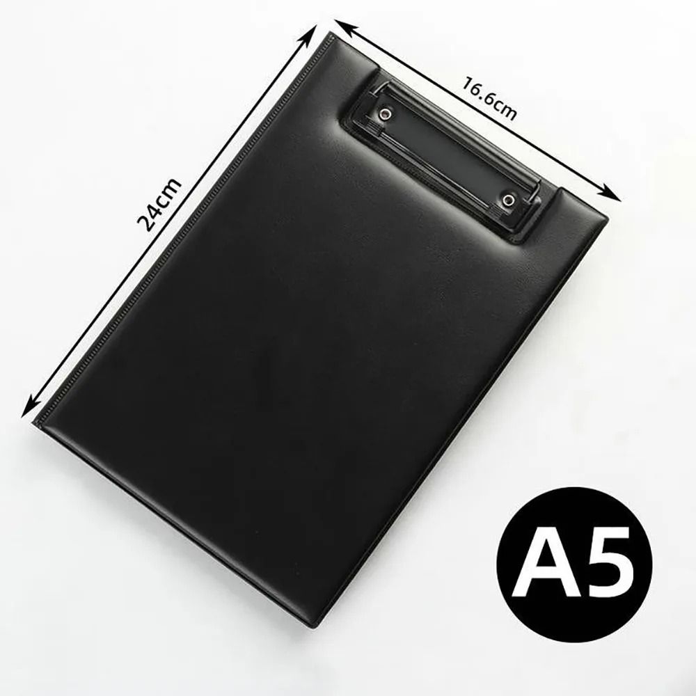 PU Leather Clipboard Folder | A4/A5 Document Organiser with Metal Clip Buckle | Foldable Cover for Meetings and Office Use 7