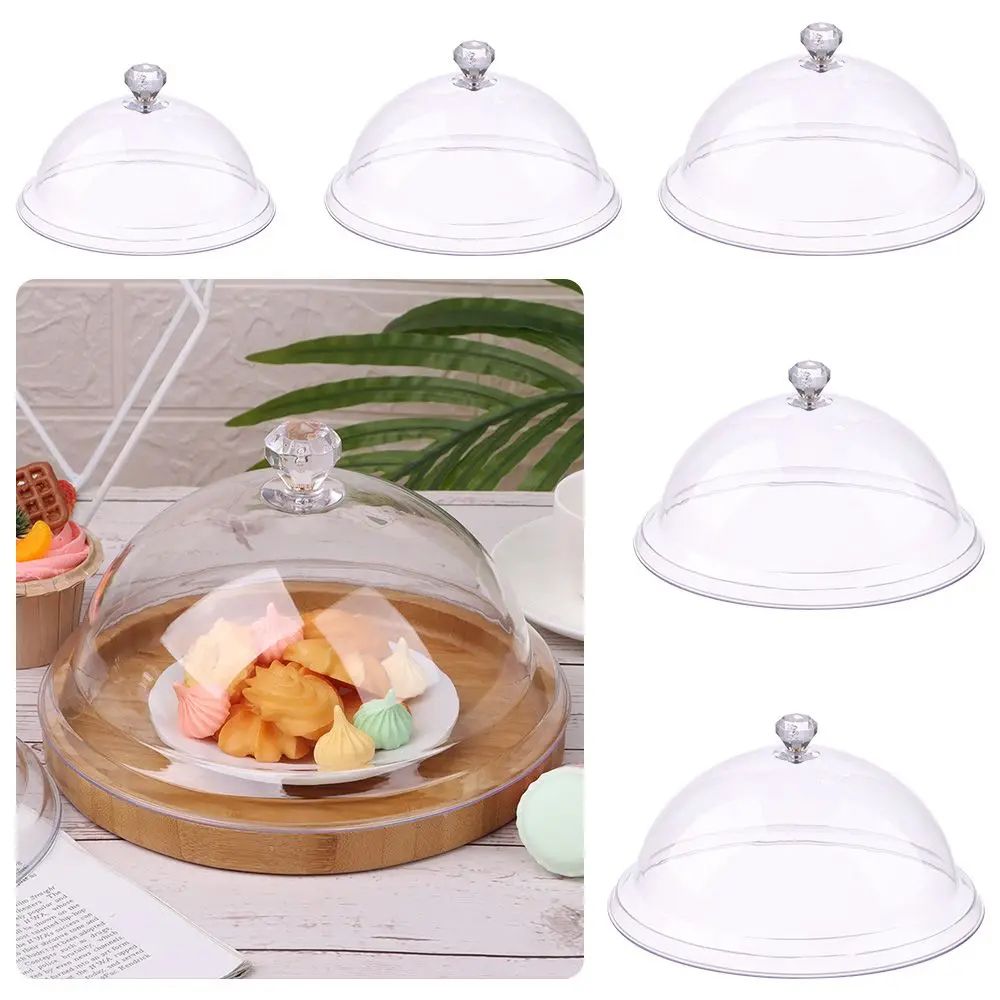 Acrylic Cake Stand with Cover | Tempered Dustproof Dome Lid | Keeps Cakes, Pastries & Fruit Fresh for Table Display 3