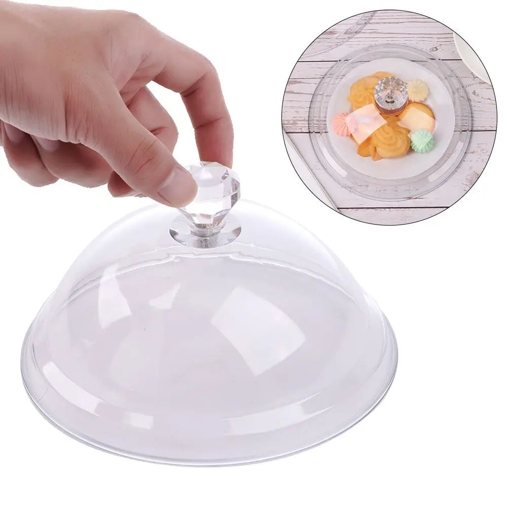 Acrylic Cake Stand with Cover | Tempered Dustproof Dome Lid | Keeps Cakes, Pastries & Fruit Fresh for Table Display 4