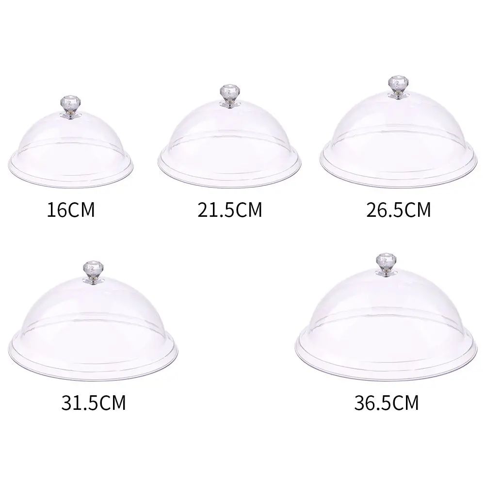 Acrylic Cake Stand with Cover | Tempered Dustproof Dome Lid | Keeps Cakes, Pastries & Fruit Fresh for Table Display 6
