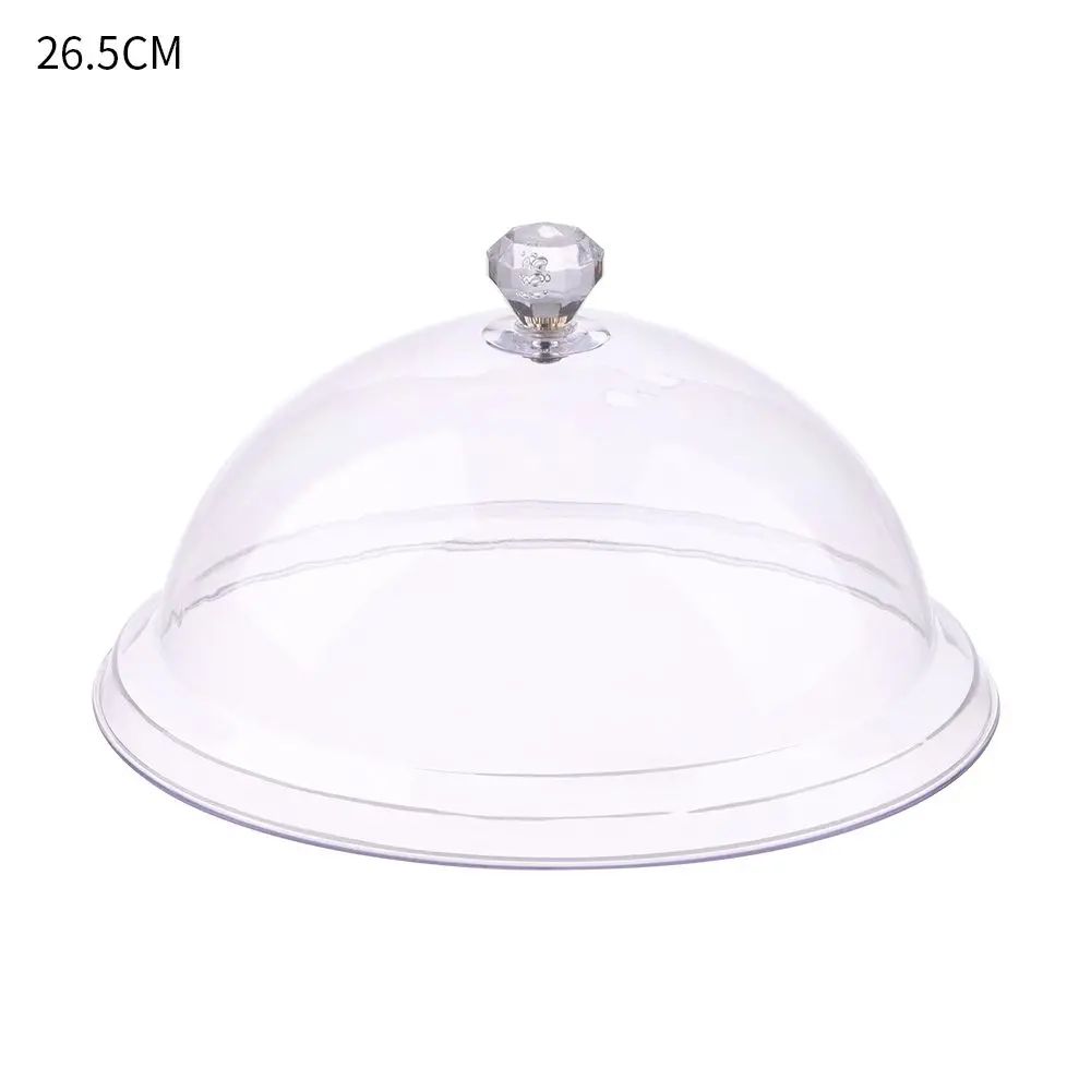 Acrylic Cake Stand with Cover | Tempered Dustproof Dome Lid | Keeps Cakes, Pastries & Fruit Fresh for Table Display 9