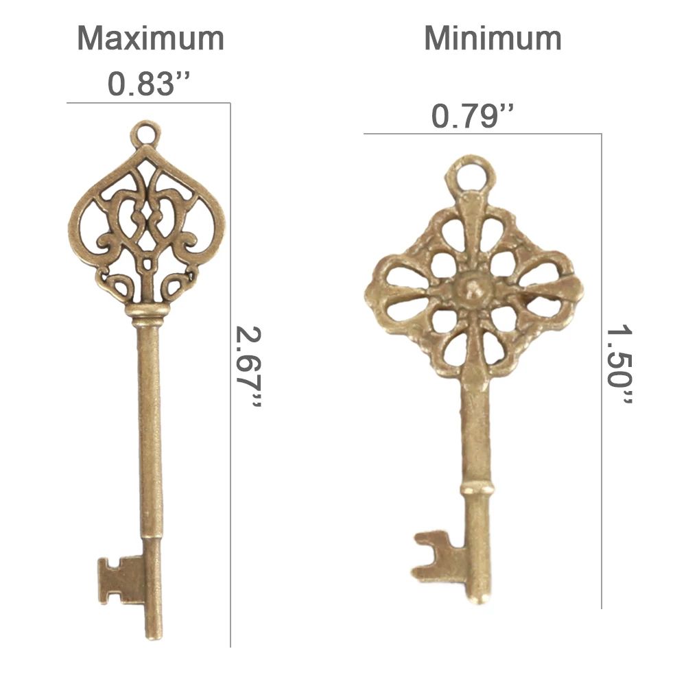 Skeleton Key Bottle Openers Metal Alloy | Set of 40 Pack with Personalised Sticker Cards | Vintage Wedding Favours 4