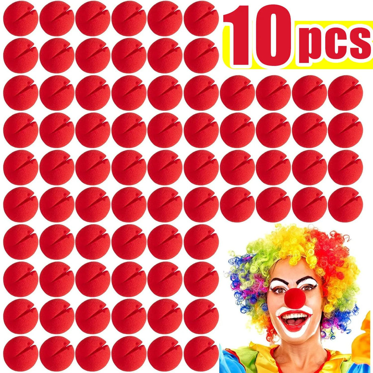 Foam Clown Nose Costume Prop | Soft Lightweight Foam Design | Available in Packs of 1 to 7 for Cosplay, Parties & Halloween 9