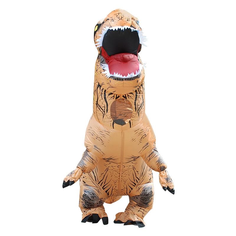 Inflatable T-Rex Dinosaur Costume for Halloween | Fan-Powered Design with Gloves Included | Lightweight Polyester 4