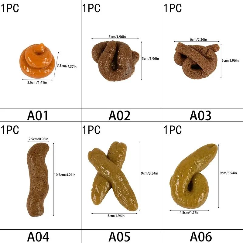 Fake Poop Prank Toy for April Fools, Halloween & Parties | Soft Squishy Plastic Prop, Reusable | Realistic Gag Gift 6