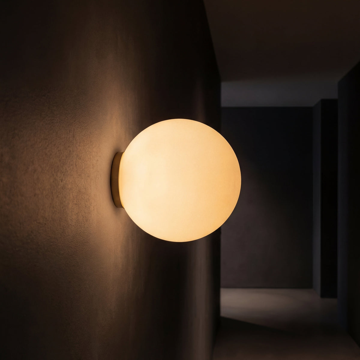 Round Frosted Glass Wall Light 12/15/20 cm | Integrated LED, 3 Colour Temperatures | Even Glow for Hallway, Bedroom & Bathroom 2