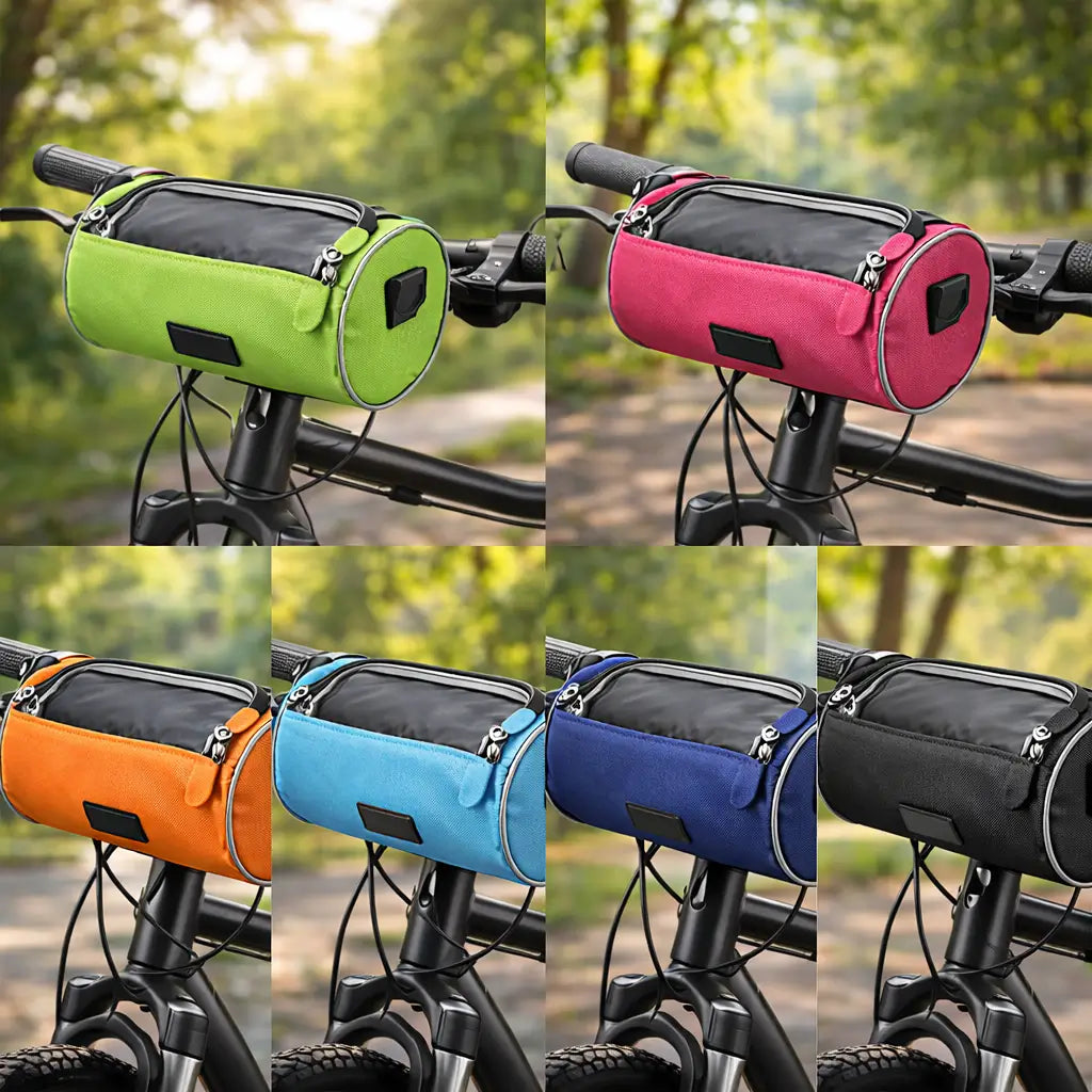 Bike Handlebar Storage Bag | Touchscreen Phone Window, 22 x 12 x 12.5 cm | Waterproof Nylon, Hook-and-Loop Mount 4