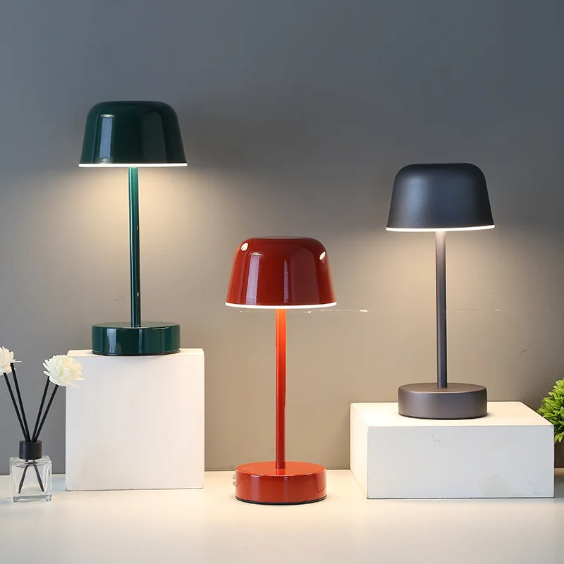 Rechargeable Table Lamp, Iron, 12 x 28 cm | 5 Colours, Cordless Design | Dimmable, 3 Light Modes, 10-16h Battery 3