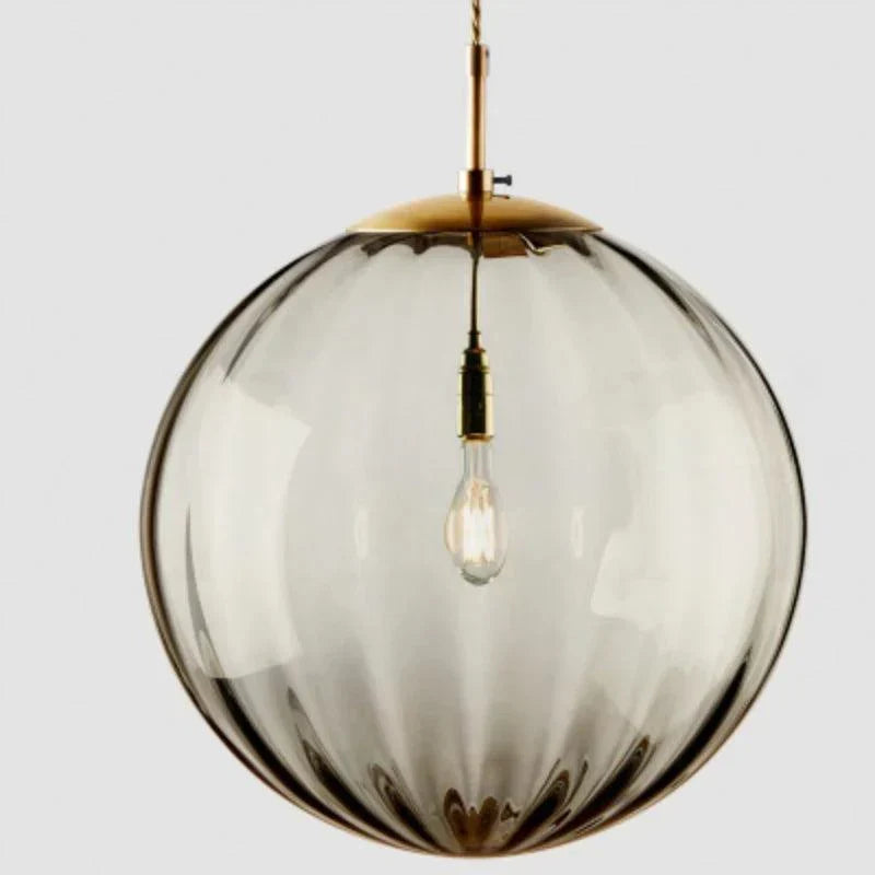 Glass Ball Chandelier, Blown Glass Spheres, 15 cm or 20 cm | Burgundy, Smoke Grey, Brown, Blue | 1.8 m Drop, Postmodern Style 9