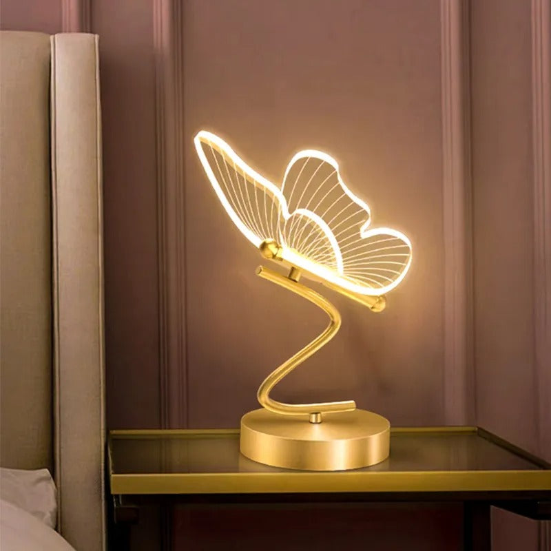 LED Butterfly Table Lamp Metal & Glass | Adjustable Brightness, USB Rechargeable | Modern Accent Light for Living Room, Bedroom 3