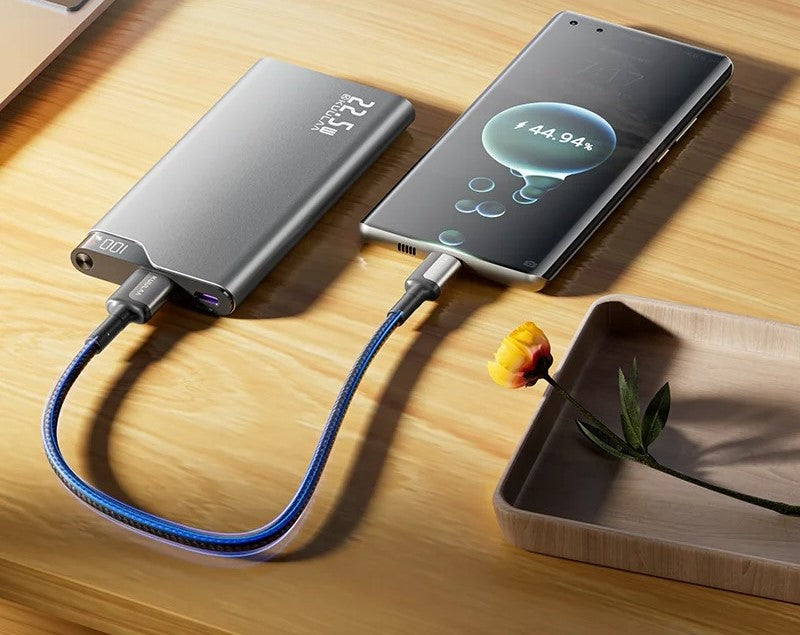Power Bank with 4 Built-In Cables | 10000mAh PD3.0 & QC3.0 Fast Charging | Foldable Portable Charger, Compact Metal Shell 3