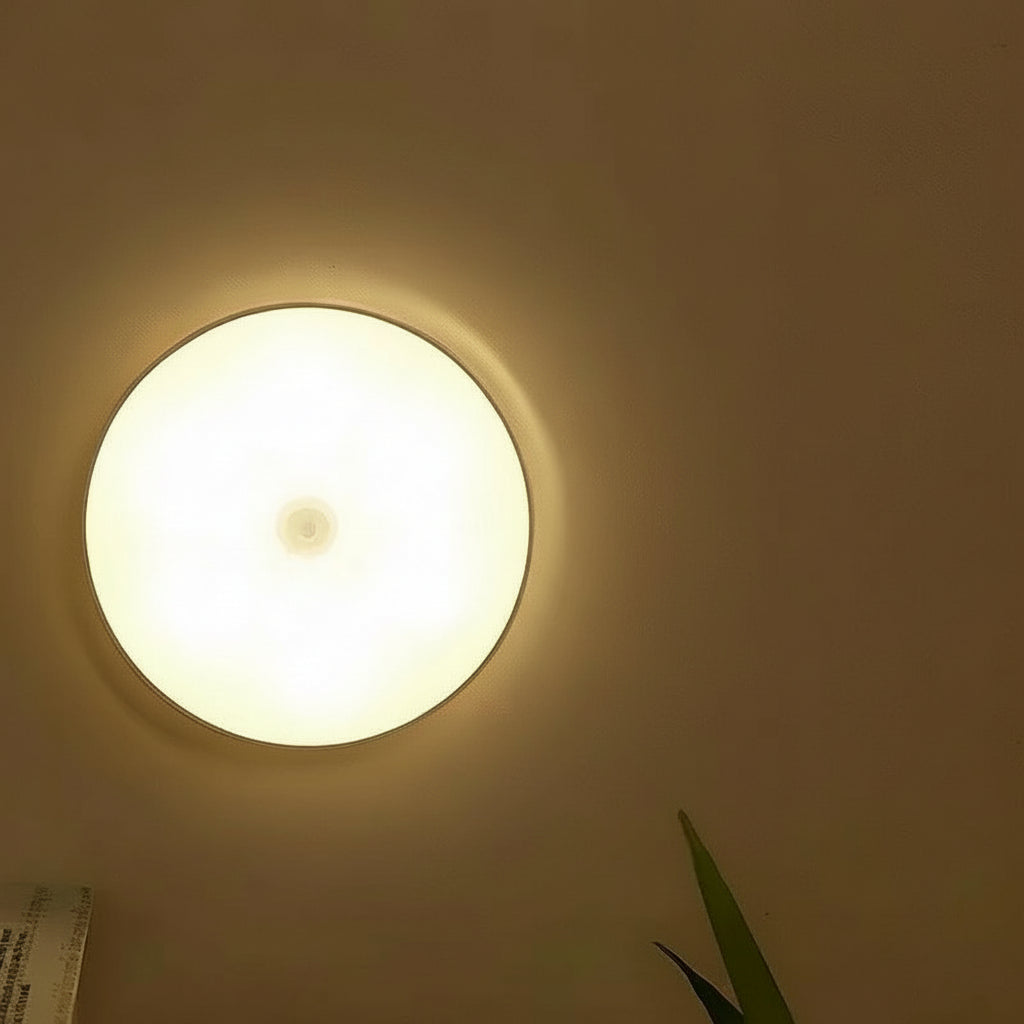 Wireless LED Motion Sensor Light – USB Rechargeable & Magnetic for Wardrobe, Stairs & Hallway