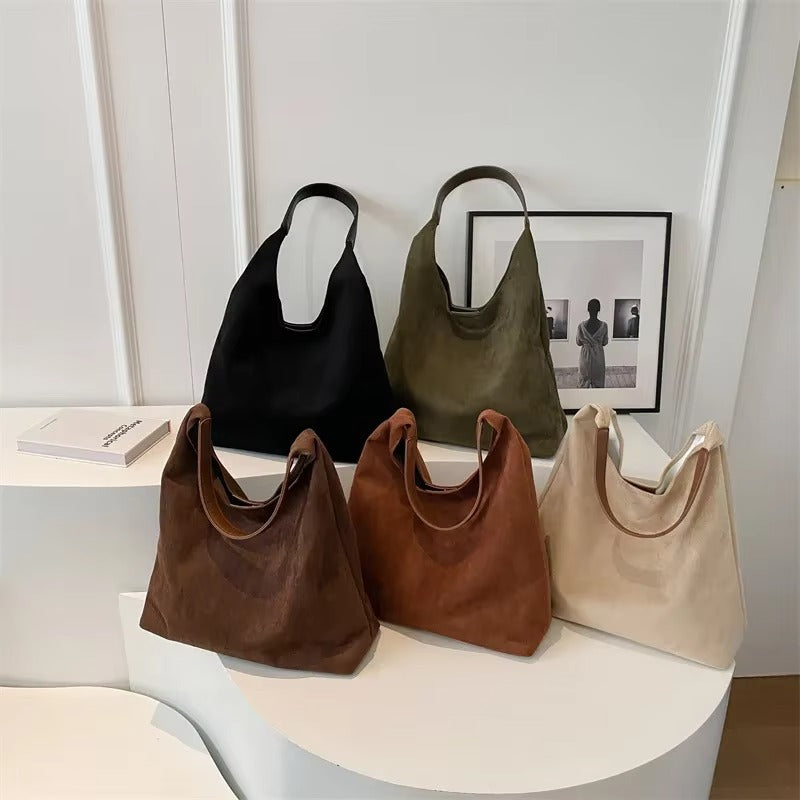 Elegant Suede | Shoulder Bag For Women - Adjustable Strap Design