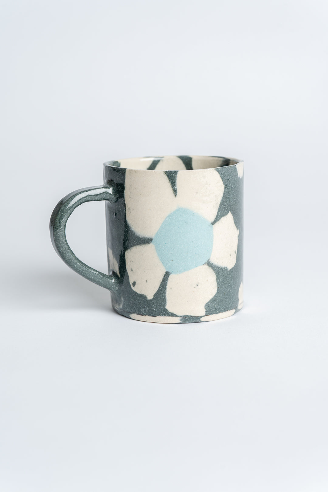 Ceramic Flower Mug | Handmade Nerikomi Clay Pattern, Made in the UK | Gloss Glaze Finish, Ideal for Coffee or Herbal Tea 1