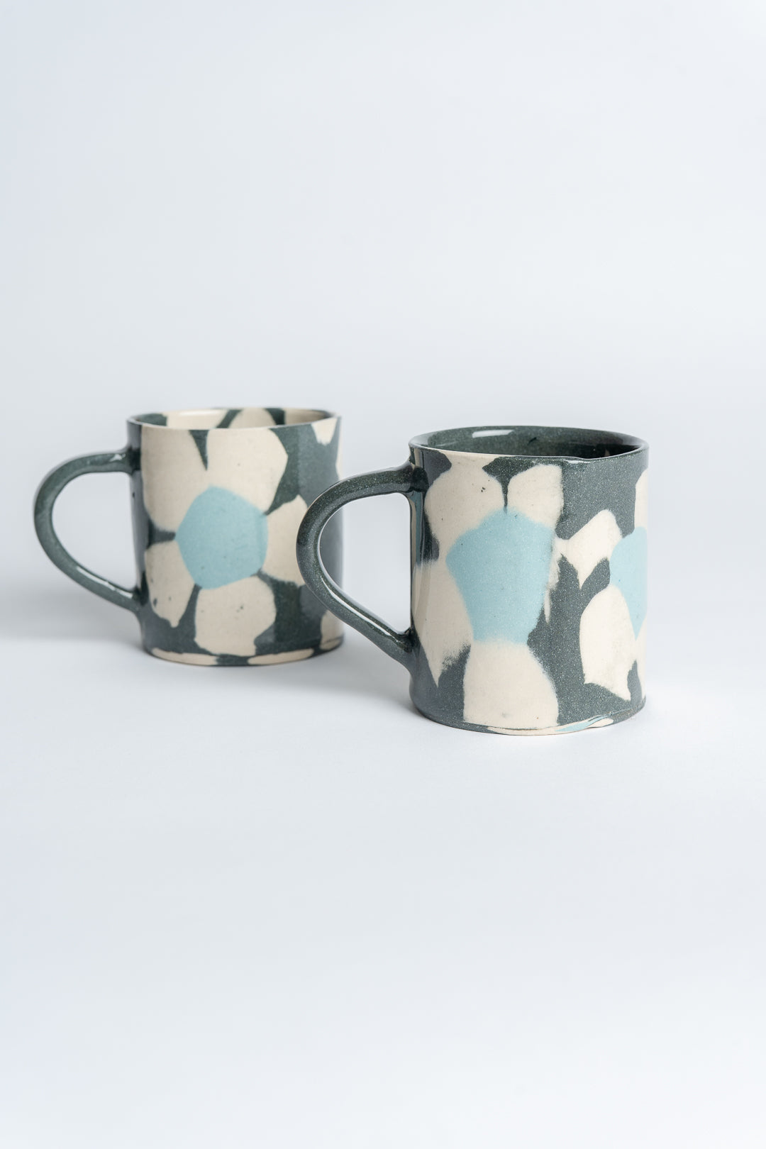 Ceramic Flower Mug | Handmade Nerikomi Clay Pattern, Made in the UK | Gloss Glaze Finish, Ideal for Coffee or Herbal Tea 2