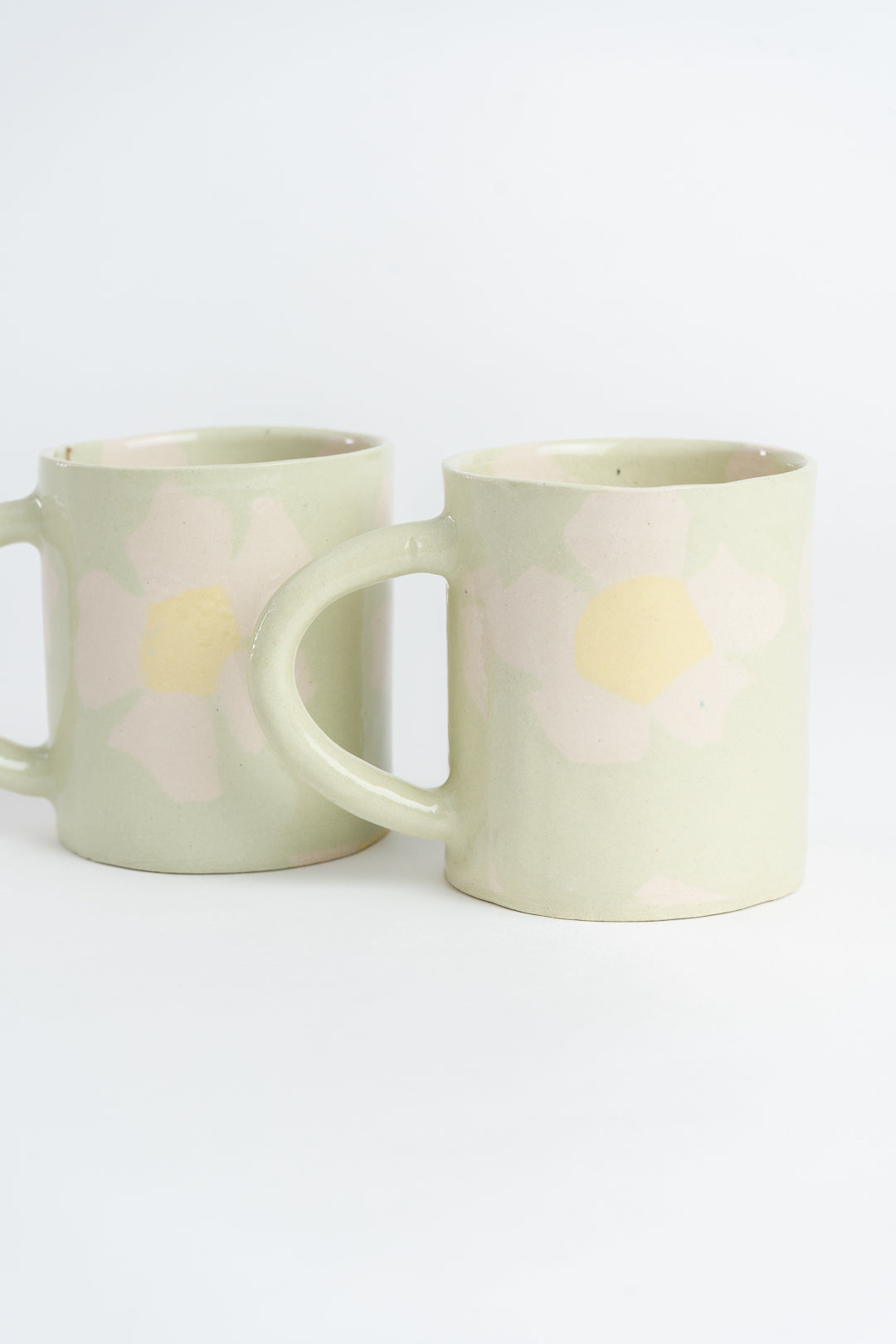 Ceramic Flower Mug | Handmade Nerikomi Clay Pattern, Made in the UK | Gloss Glaze Finish, Ideal for Coffee or Herbal Tea 4