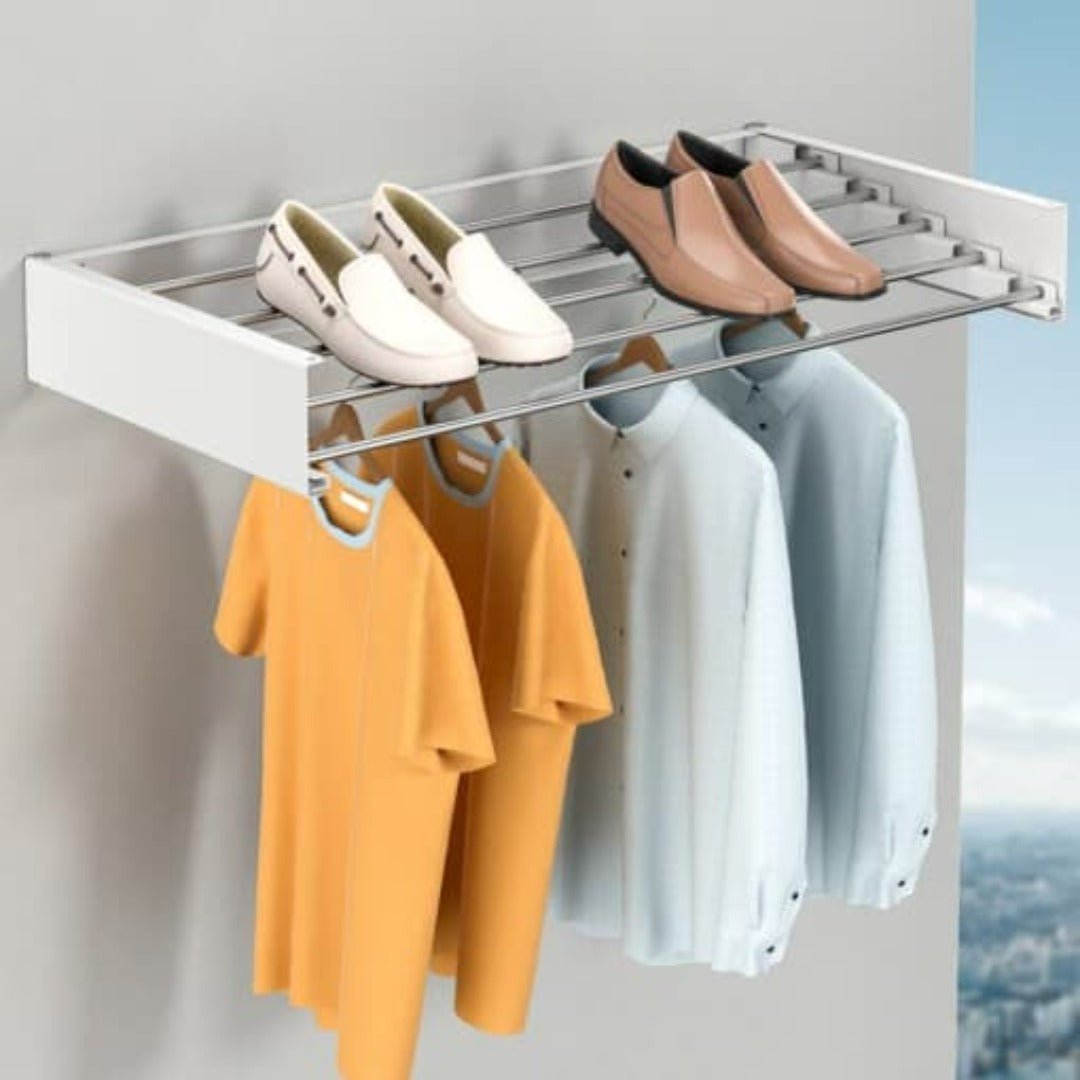 Foldable Wall-Mounted Drying Rack Stainless Steel | 5-Bar Folding Design | Space-Saving Laundry Drying Solution 1