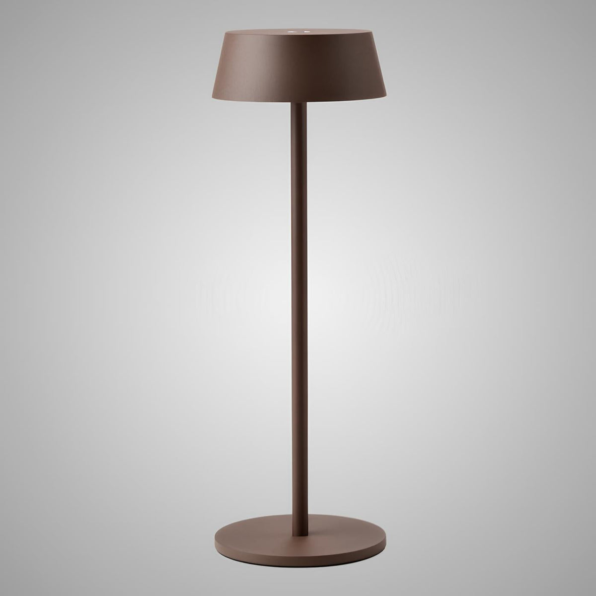 Cordless Rechargeable Table Lamp, Iron Build, 25 x 13 cm | Black, White or Brown | Dimmable with 3 Lighting Modes 10