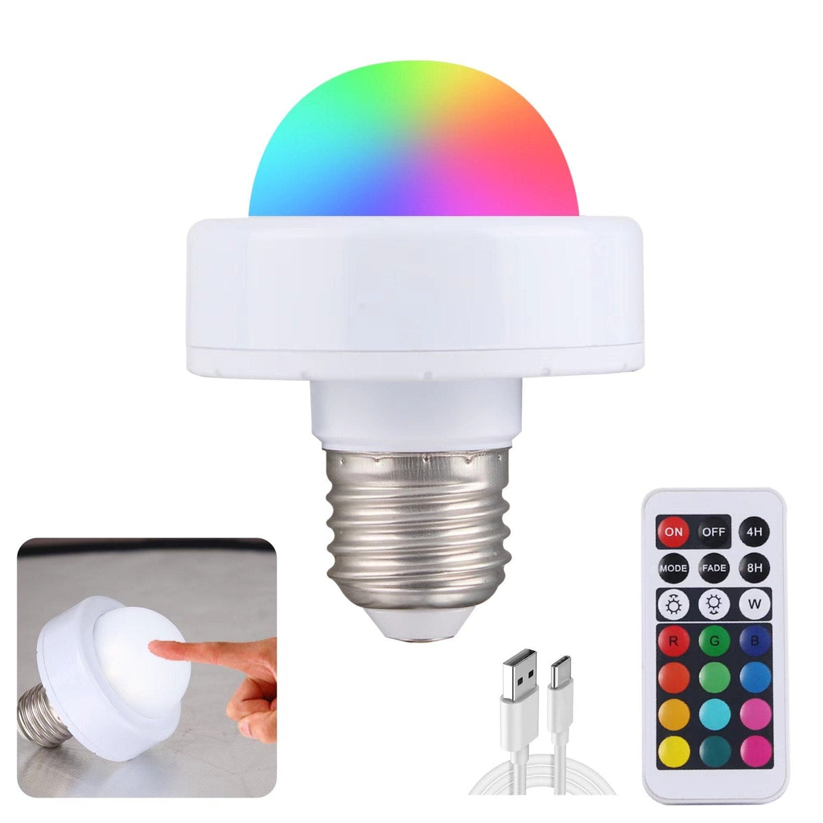 Smart Bulb Rechargeable Dimmable Remote-Controlled with Touch Control 2