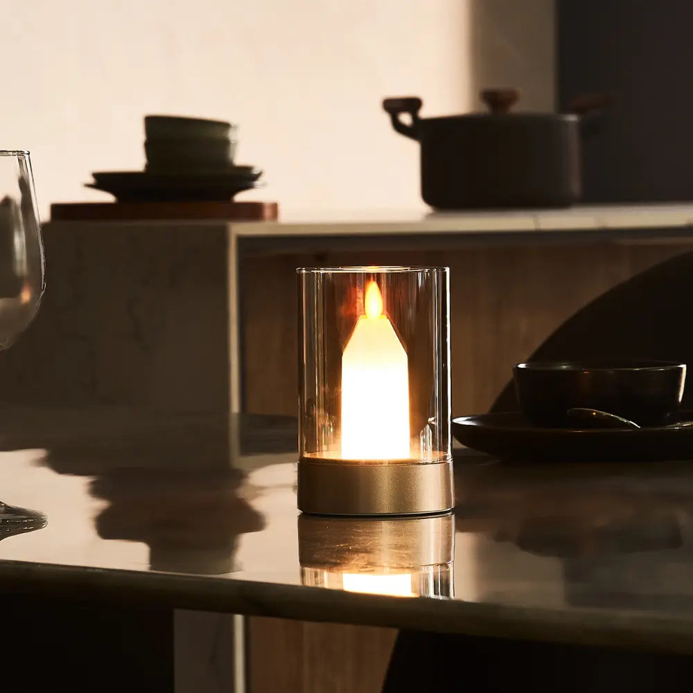 Flameless LED Candle Lamp 8.6 x 13 cm | Warm White Flicker, Hand Gesture Control | USB Rechargeable, No Flame or Smoke 6