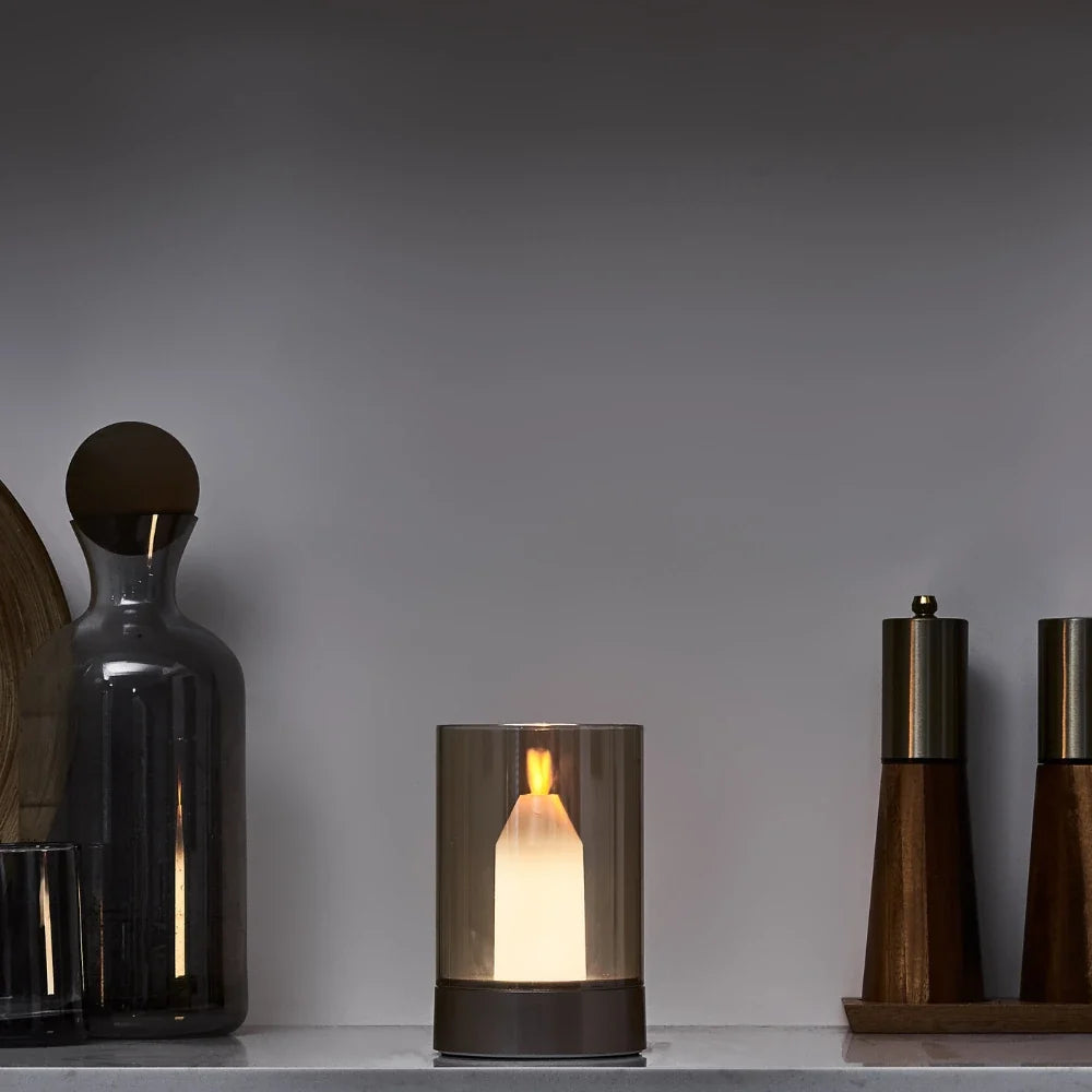 Flameless LED Candle Lamp 8.6 x 13 cm | Warm White Flicker, Hand Gesture Control | USB Rechargeable, No Flame or Smoke 9