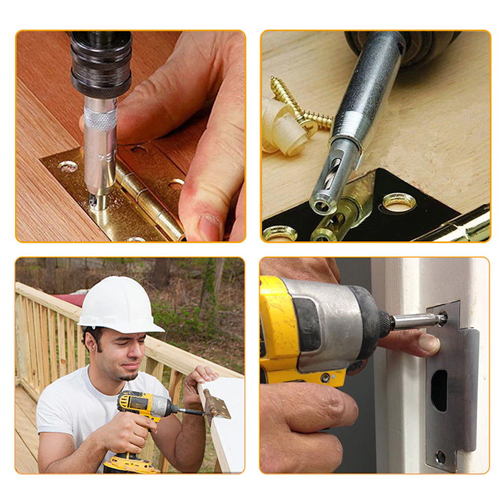 Self-Centering Hinge Drill Bits | Conical Tip Stops Off-Centre Holes & Bit Damage | Pilot Hole Guide for Hinges 2