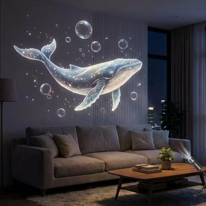 LED Star Projector | 10 Projection Inserts, 360° Rotatable Head | USB Plug-and-Play Galaxy Ocean Bedroom Night Light 5