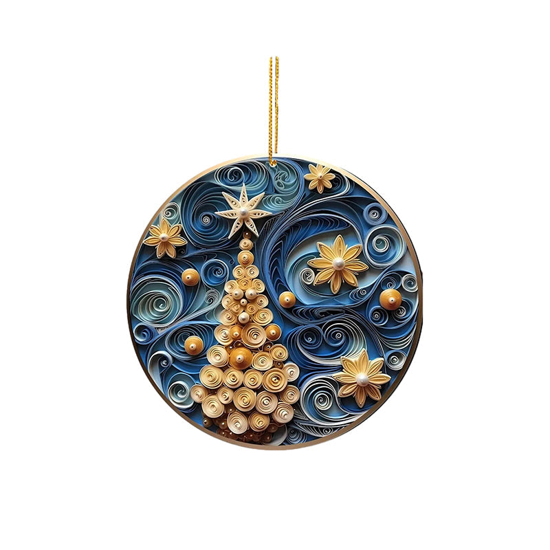 3D Christmas Ornament Acrylic | 3D Effect Pattern Design | Lightweight Festive Tree and Table Decoration for Holiday Décor 15