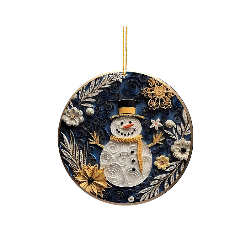 3D Christmas Ornament Acrylic | 3D Effect Pattern Design | Lightweight Festive Tree and Table Decoration for Holiday Décor 16
