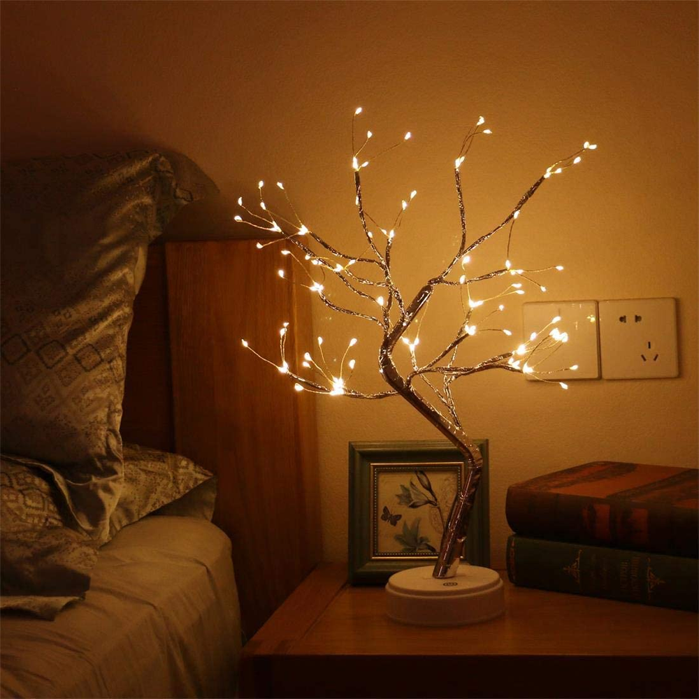 LED Fairy Light Tree Lamp | 108 Bendable Branch Lights, Flexible Design | Cordless Dual-Power Décor for Home and Garden 2