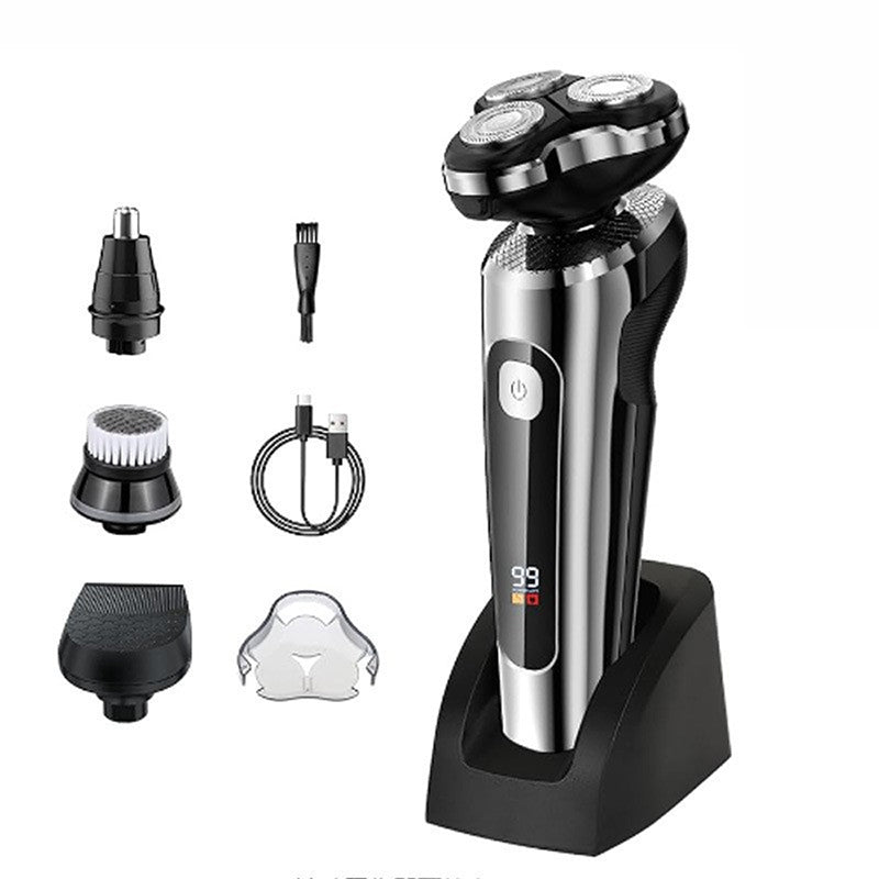 Men's 3-in-1 Electric Shaver | Floating Head, Detachable & Washable, Nose & Sideburn Trimmer | USB Rechargeable, 60 Min Runtime 1