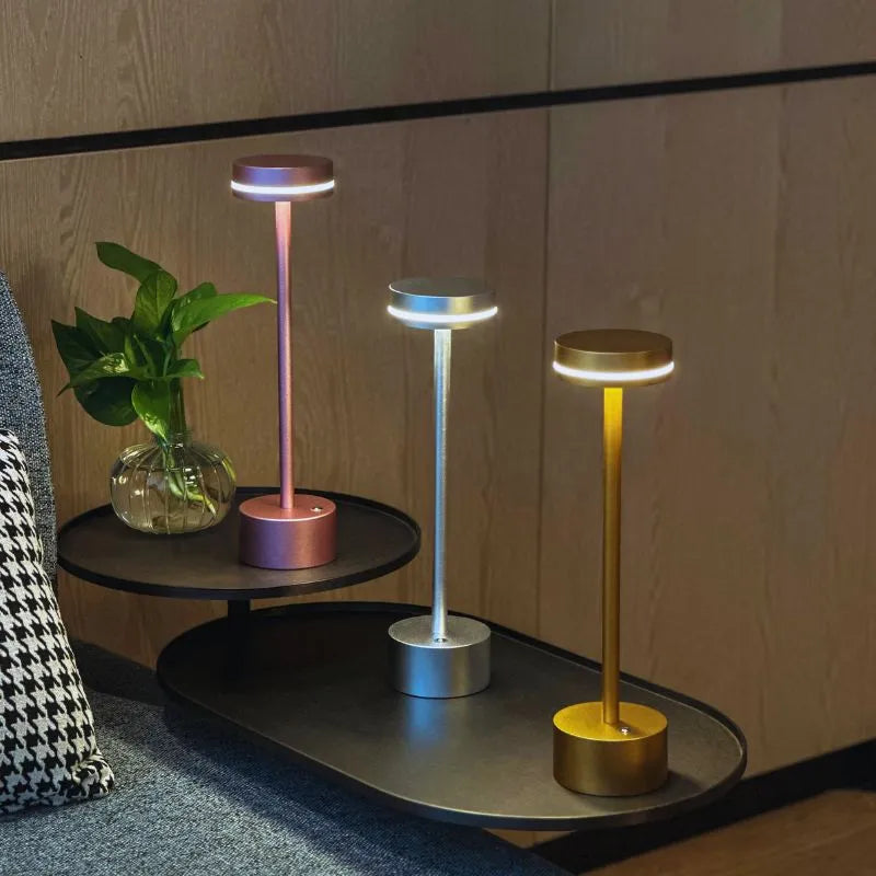Rechargeable LED Table Lamp Aluminium 31 x 8 cm | 5 Colours, Touch Dimmable | 12-16 Hour Battery, USB Cordless 7